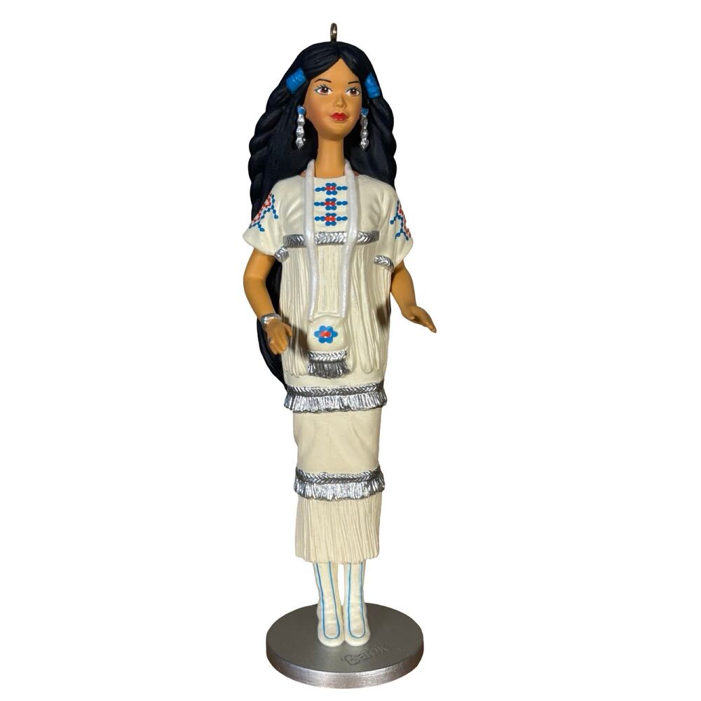 1996 Hallmark Keepsake Native American Barbie Ornament Dolls of the World First